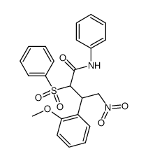 3-(o-Methoxyphenyl)-4-nitro-2-phenylsulfonylbutananilid结构式