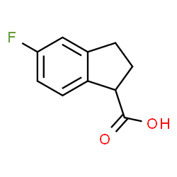 (1R)-2,3-DIHYDRO-5-FLUORO-1H-INDENE-1-CARBOXYLIC ACID Structure