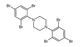 1,4-bis(2,4,6-tribromophenyl)piperazine Structure