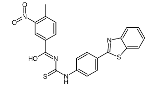 N-[[4-(1,3-benzothiazol-2-yl)phenyl]carbamothioyl]-4-methyl-3-nitrobenzamide Structure