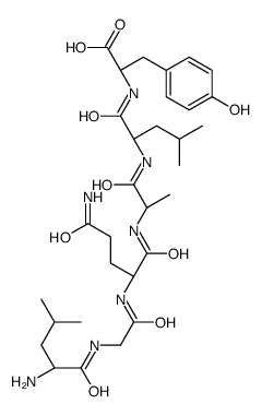 (2S)-2-[[(2S)-2-[[(2S)-2-[[(2S)-5-amino-2-[[2-[[(2S)-2-amino-4-methylpentanoyl]amino]acetyl]amino]-5-oxopentanoyl]amino]propanoyl]amino]-4-methylpentanoyl]amino]-3-(4-hydroxyphenyl)propanoic acid Structure