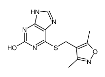 6-[(3,5-dimethyl-1,2-oxazol-4-yl)methylsulfanyl]-3,7-dihydropurin-2-one结构式