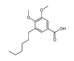 3-hexyl-4,5-dimethoxybenzoic acid结构式