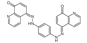 5-[[4-[2-(8-oxoquinolin-5-ylidene)hydrazinyl]phenyl]hydrazinylidene]quinolin-8-one Structure