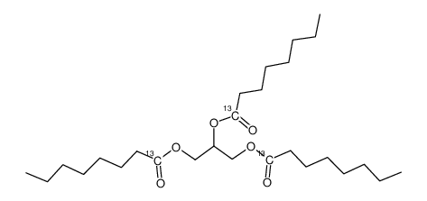 1,2,3-Trioctanoyl Glycerol-13C3 Structure