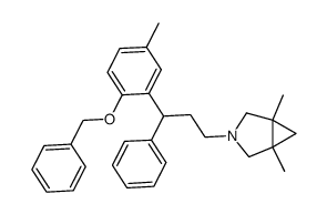 1-(1,5-dimethyl-3-azabicyclo[3.1.0]hex-3-yl)-3-(2-benzyloxy-5-methylphenyl)-3-phenyl propane结构式