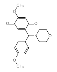 2,5-Cyclohexadiene-1,4-dione,2-methoxy-5-[(4-methoxyphenyl)-4-morpholinylmethyl]-结构式