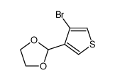 3-bromo-4-thiophenecarbaldehyde ethylene acetal结构式