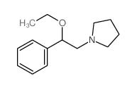 Pyrrolidine, 1- (2-ethoxy-2-phenylethyl)-结构式