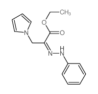 1H-Pyrrole-1-propanoicacid, a-(2-phenylhydrazinylidene)-, ethyl ester结构式
