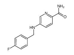 5-(4-fluoro-benzylamino)-pyridine-2-carboxylic acid amide结构式