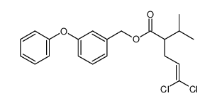 5,5-Dichloro-2-isopropyl-pent-4-enoic acid 3-phenoxy-benzyl ester结构式