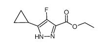 5-cyclopropyl-4-fluoro-1H-pyrazole-3-carboxylic acid ethyl ester Structure