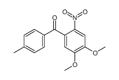 (4,5-dimethoxy-2-nitrophenyl)-(4-methylphenyl)methanone结构式