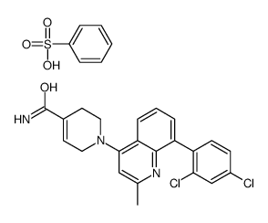 benzenesulfonic acid,1-[8-(2,4-dichlorophenyl)-2-methylquinolin-4-yl]-3,6-dihydro-2H-pyridine-4-carboxamide Structure