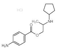 1-(4-aminobenzoyl)oxypropan-2-yl-cyclopentyl-azanium chloride Structure