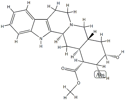 17α,18α-Dihydroxyyohimban-16α-carboxylic acid methyl ester structure