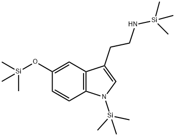 N,1-Bis(trimethylsilyl)-5-[(trimethylsilyl)oxy]-1H-indole-3-ethanamine结构式