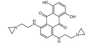 1,4-bis[2-(aziridin-1-yl)ethylamino]-5,8-dihydroxyanthracene-9,10-dione结构式