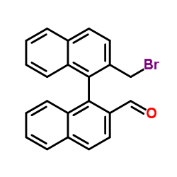 (1R)-2'-(bromomethyl)-[1,1'-Binaphthalene]-2-carboxaldehyde structure