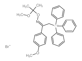 [(2Z)-2-(4-methoxyphenyl)-2-(2-methoxypropan-2-yloxyimino)ethyl]-triphenyl-phosphanium结构式