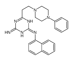 2-N-naphthalen-1-yl-6-[2-(4-phenylpiperazin-1-yl)ethyl]-1,3,5-triazine-2,4-diamine结构式