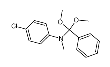 4-chloro-N-(dimethoxy(phenyl)methyl)-N-methylaniline结构式