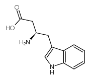 (R)-3-氨基-4-(1H-吲哚-3-基)丁酸结构式