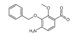 3-methoxy-4-nitro-2-phenylmethoxyaniline结构式