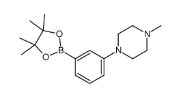 1-Methyl-4-(3-(4,4,5,5-tetramethyl-1,3,2-dioxaborolan-2-yl)phenyl)piperazine structure