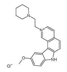 10-Methoxy-2-(2-piperidin-1-yl-ethyl)-7H-pyrido[4,3-c]carbazol-2-ium; chloride结构式