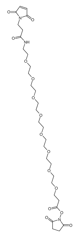 Mal-amido-PEG8-NHS ester structure