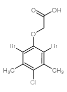 (2,6-dibromo-4-chloro-3,5-dimethylphenoxy)acetic acid结构式