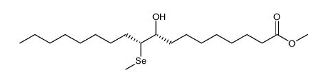 methyl (9R,10R)-9-hydroxy-10-(methylselanyl)octadecanoate结构式