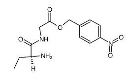 N-[L-2-Amino-butyryl]-glycin-[4-nitro-benzylester] Structure