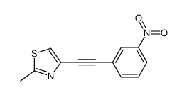 2-methyl-4-[2-(3-nitrophenyl)ethynyl]-1,3-thiazole Structure