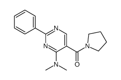 [4-(dimethylamino)-2-phenylpyrimidin-5-yl]-pyrrolidin-1-ylmethanone结构式