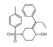 1-(4-methylphenyl)sulfonyl-3-(1-phenylpropylidene)piperidin-4-ol结构式