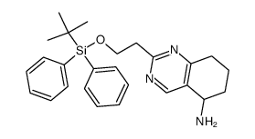 2-(2-(tert-butyldiphenylsilyloxy)ethyl)-5,6,7,8-tetrahydro-quinazolin-5-amine结构式