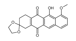 2,2-ethylenedioxy-6-hydroxy-7-methoxy-1,2,3,4-tetrahydronaphthacene-5,12-dione Structure