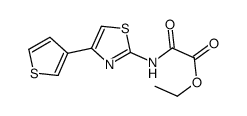 ethyl 2-oxo-2-[(4-thiophen-3-yl-1,3-thiazol-2-yl)amino]acetate结构式