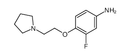 3-Fluoro-4-[2-(1-pyrrolidinyl)ethoxy]aniline Structure