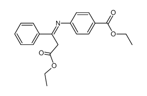 4-(2-ethoxycarbonyl-1-phenyl-ethylideneamino)-benzoic acid ethyl ester Structure