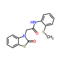 N-[2-(Methylsulfanyl)phenyl]-2-(2-oxo-1,3-benzothiazol-3(2H)-yl)acetamide Structure