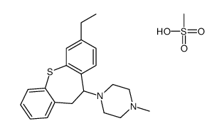 3-Ethyl-11-(4-methylpiperazino)-10,11-dihydrodibenzo(b,f)thiepin metha nesulfonate hemihydrate结构式