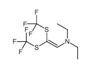 N,N-diethyl-2,2-bis(trifluoromethylsulfanyl)ethenamine Structure
