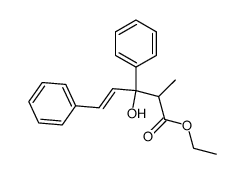 3-hydroxy-2-methyl-3,5-diphenyl-pent-4-enoic acid ethyl ester结构式