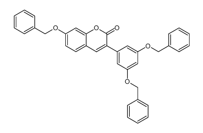 3-(3,5-dibenzyloxyphenyl)-7-benzyloxy-2H-1-benzopyran-2-one Structure
