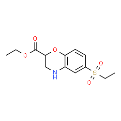 6-ETHANESULFONYL-3,4-DIHYDRO-2H-BENZO[1,4]OXAZINE-2-CARBOXYLIC ACID ETHYL ESTER Structure