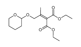 [1-Methyl-2-[(tetrahydro-2H-pyran-2-yl)oxy]ethylidene]-propanedioic Acid Diethyl Ester Structure